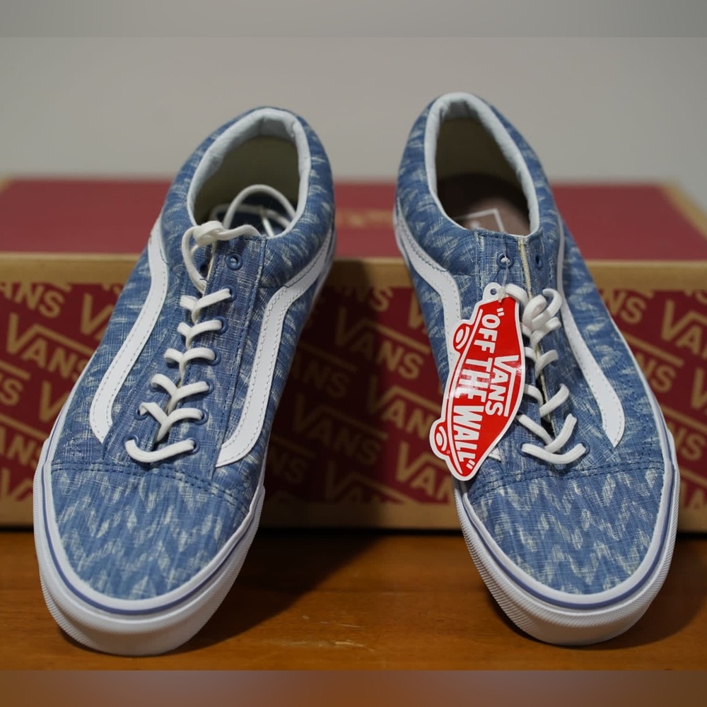 Vans Old School Zig Zag Denim Jean W Size 8.5 M 7